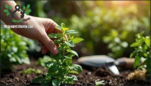 pinching back and thinning for healthier herbs
