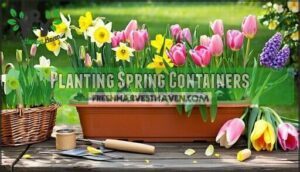 planting spring containers