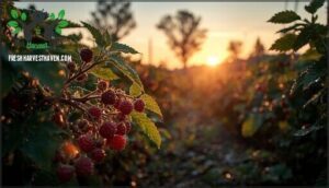 preparing for raspberry harvest