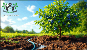 preparing soil for blueberry bushes