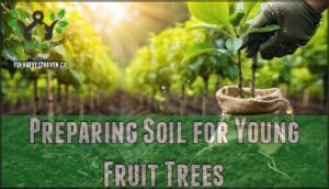 preparing soil for young fruit trees