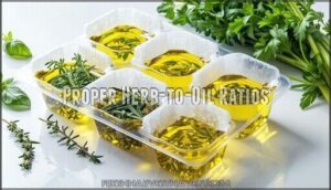 proper herb-to-oil ratios