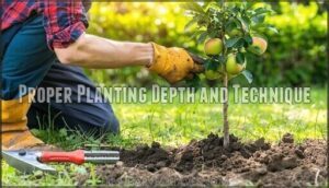 proper planting depth and technique