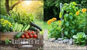 raised bed vs. in-ground rows raised bed vs. in-ground rows
