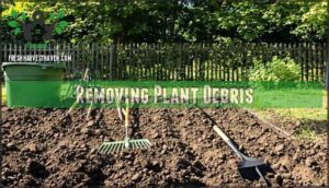 removing plant debris
