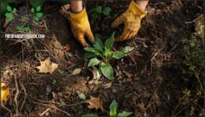 removing winter debris and weeds