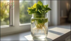 rooting mint cuttings in water