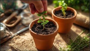 rooting oregano cuttings in soil