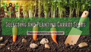 selecting and planting carrot seeds