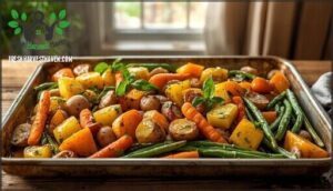 sheet pan dinners with garden vegetables