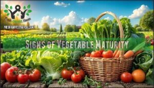 signs of vegetable maturity