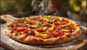 smoky grilled garden pizza