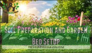 soil preparation and garden bed setup