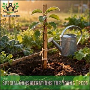 special considerations for young trees