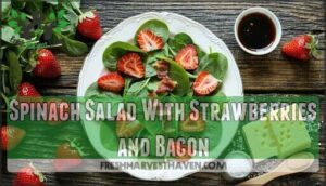 spinach salad with strawberries and bacon