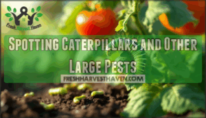 spotting caterpillars and other large pests
