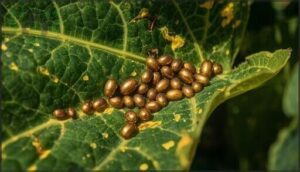 spotting squash bug eggs and damage
