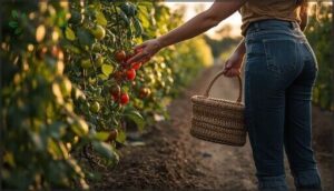 step 3: approach plants to minimize damage