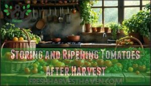 storing and ripening tomatoes after harvest