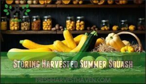 storing harvested summer squash