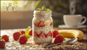 strawberry banana overnight oats