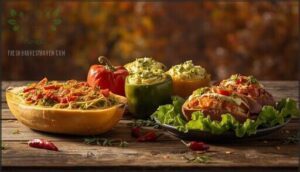 stuffed vegetable recipes (e.g., spicy pumpkin and pesto cheese shells) stuffed vegetable recipes (e.g., spicy pumpkin and pesto cheese shells)