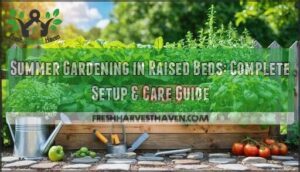 summer gardening in raised beds