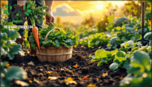 techniques for harvesting greens and root crops
