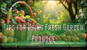 tips for using fresh garden produce