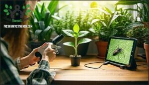 tools for examining plants (magnifiers, apps)
