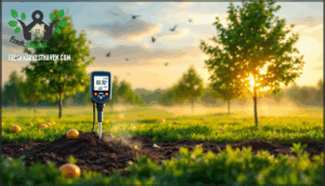 using a digital soil moisture meter