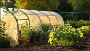 using cold frames, row covers, and high tunnels