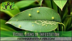 visual signs of infestation