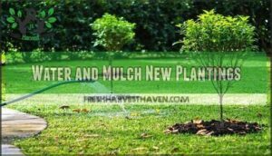 water and mulch new plantings