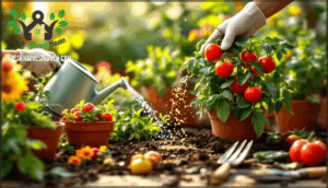 watering and fertilizing container gardens