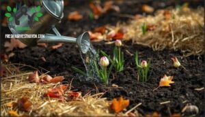 watering and mulching after planting