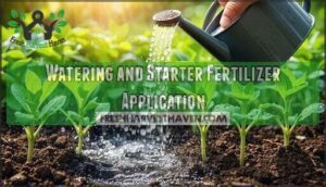watering and starter fertilizer application