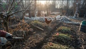 weeding, cutting back plants, and livestock cleanup weeding, cutting back plants, and livestock cleanup