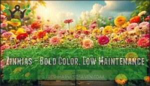 zinnias – bold color, low maintenance