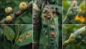 abnormal growths and lesions