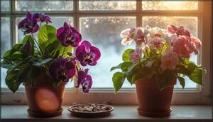 african violets and cape primrose african violets and cape primrose