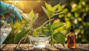 apply soap sprays and horticultural oils