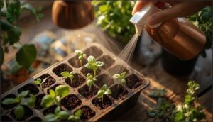 caring for herb seedlings and young plants