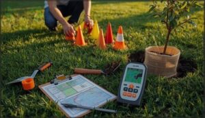 checking for underground utilities and site obstacles checking for underground utilities and site obstacles