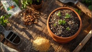 choosing well-draining potting mix