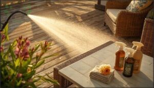 cleaning patios, decks, and furniture