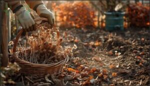 cleaning up annuals and spent plants