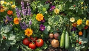 companion flowers and herbs for vegetables