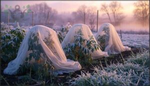 covering plants with sheets, blankets, or frost cloth