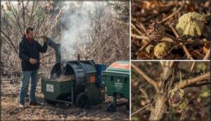 disposing of pruned material to prevent disease